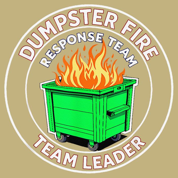 Dumpster Fire Response Team Leader Cooling Performance Crew T-Shirt