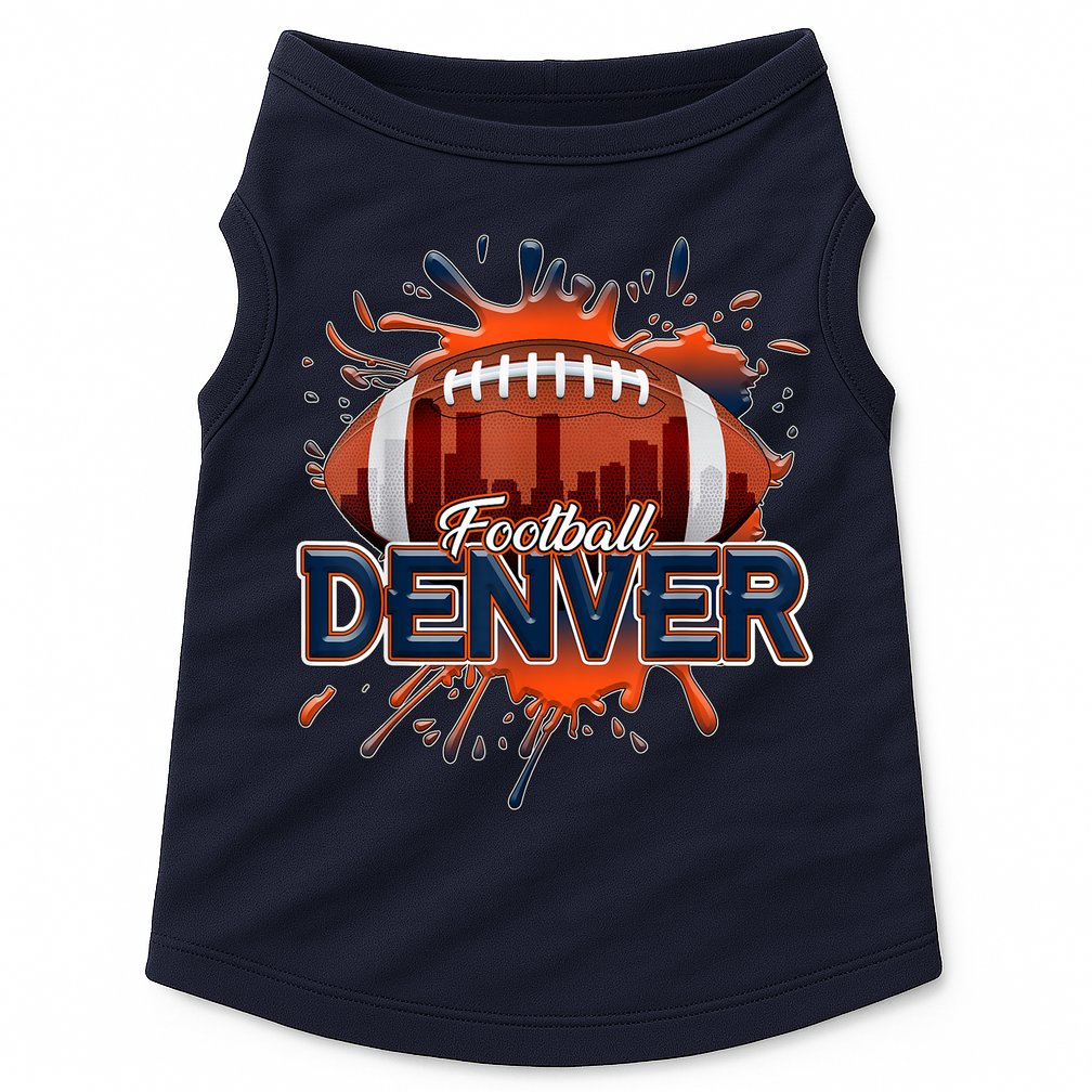Denver Football Shirt Retro Vintage Colorado Bronco Doggie Tank