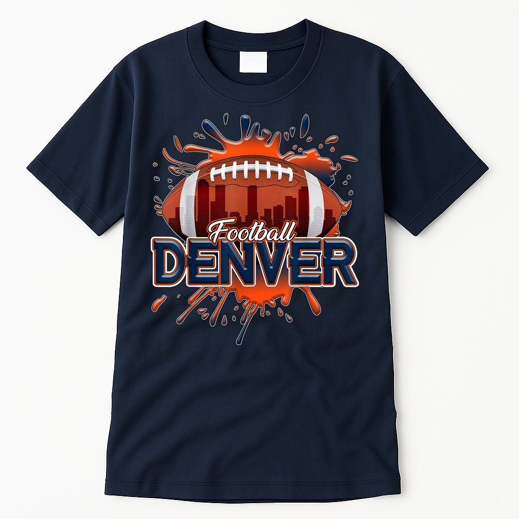 Denver Football Shirt Retro Vintage Colorado Bronco Tall T-Shirt