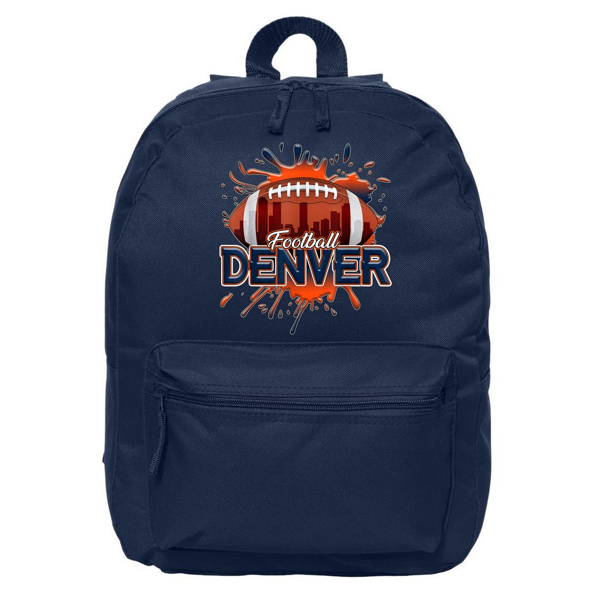 Denver Football Shirt Retro Vintage Colorado Bronco 16 in Basic Backpack