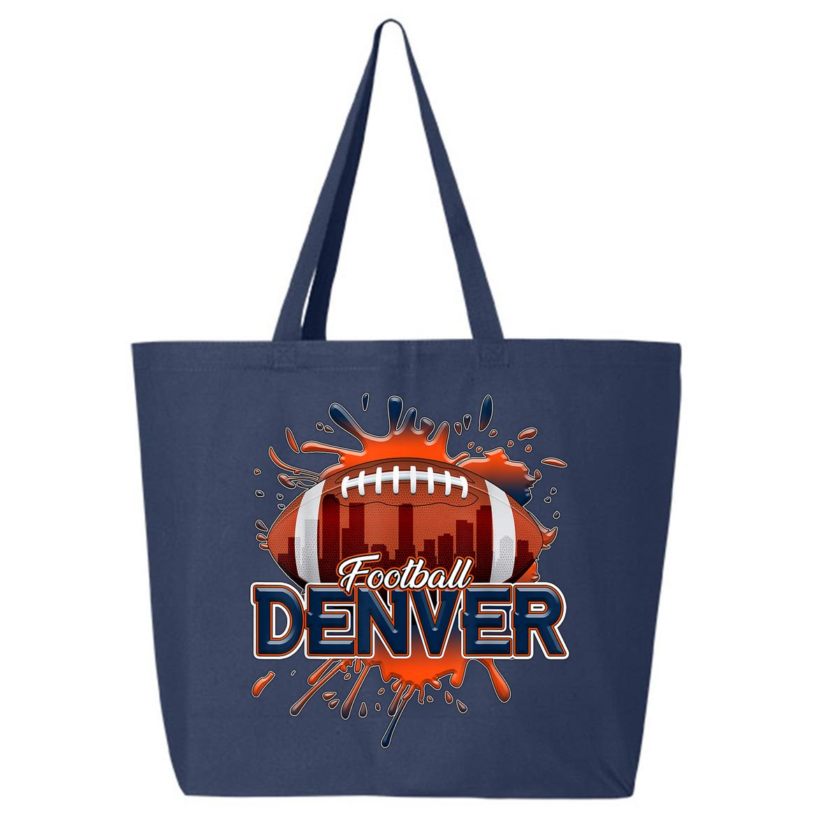 Denver Football Shirt Retro Vintage Colorado Bronco 25L Jumbo Tote