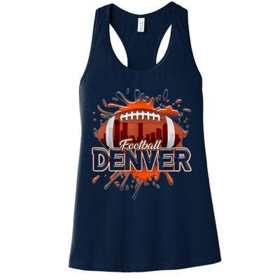Denver Football Shirt Retro Vintage Colorado Bronco Womens Tank Top