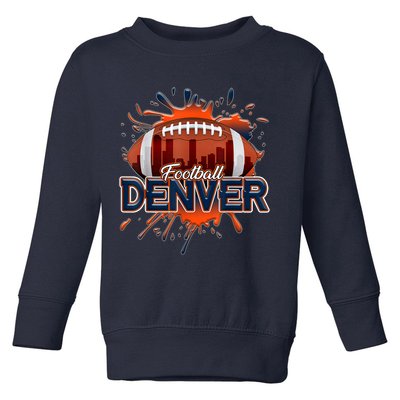 Denver Football Shirt Retro Vintage Colorado Bronco Toddler Sweatshirt