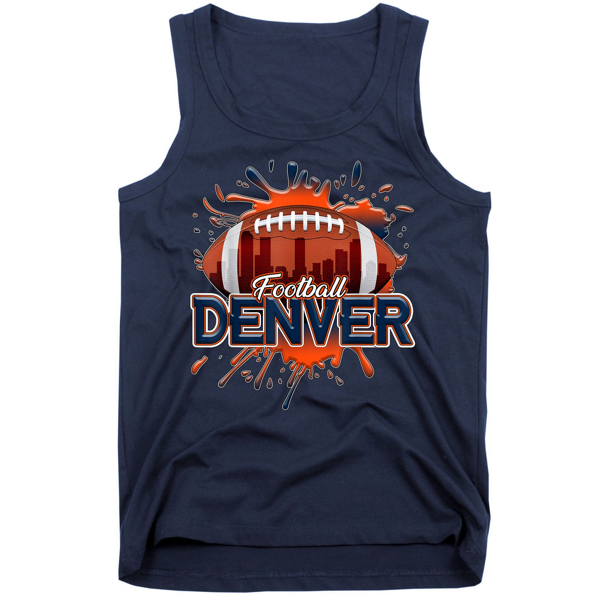 Denver Football Shirt Retro Vintage Colorado Bronco Tank Top