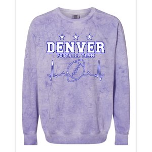 Denver Football Shirt I Football Tshirt I Colorado Bronco Colorblast Crewneck Sweatshirt