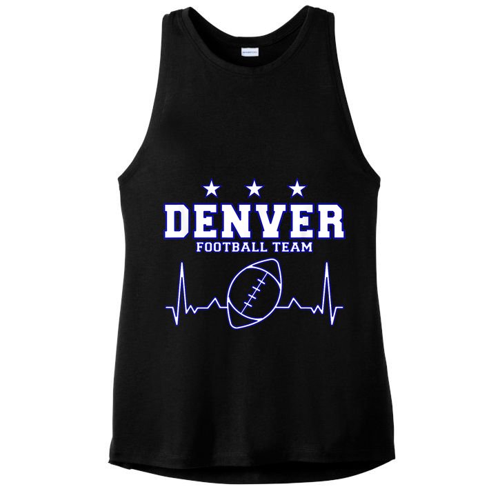 Denver Football Shirt I Football Tshirt I Colorado Bronco Ladies PosiCharge Tri-Blend Wicking Tank