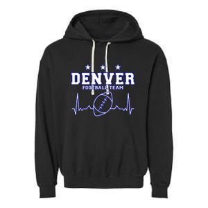 Denver Football Shirt I Football Tshirt I Colorado Bronco Garment-Dyed Fleece Hoodie