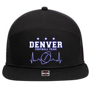 Denver Football Shirt I Football Tshirt I Colorado Bronco 7 Panel Mesh Trucker Snapback Hat