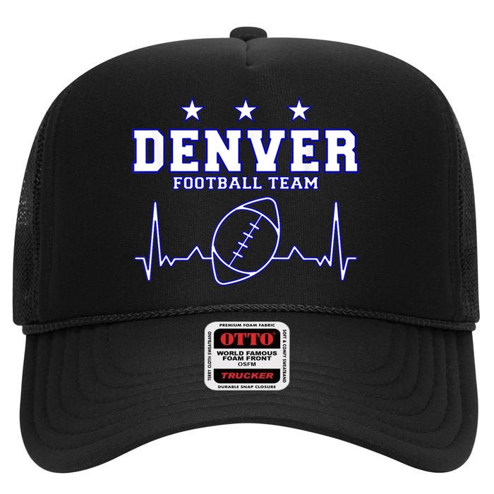 Denver Football Shirt I Football Tshirt I Colorado Bronco High Crown Mesh Back Trucker Hat