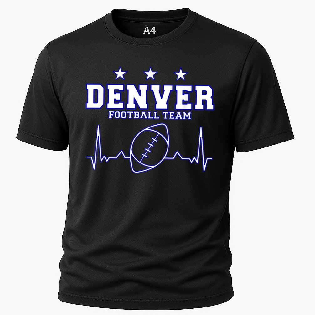 Denver Football Shirt I Football Tshirt I Colorado Bronco Cooling Performance Crew T-Shirt