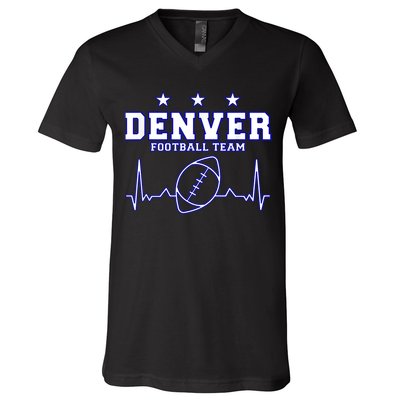 Denver Football Shirt I Football Tshirt I Colorado Bronco V-Neck T-Shirt