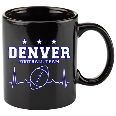 Denver Football Shirt I Football Tshirt I Colorado Bronco 11oz C Handle Ceramic Mug