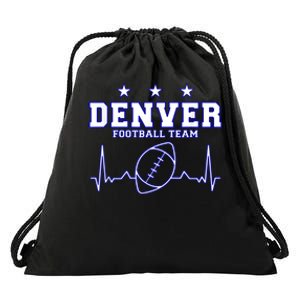 Denver Football Shirt I Football Tshirt I Colorado Bronco Drawstring Bag