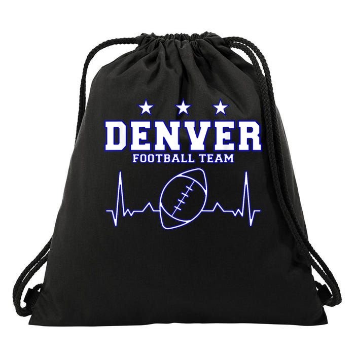 Denver Football Shirt I Football Tshirt I Colorado Bronco Drawstring Bag