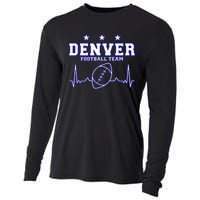 Denver Football Shirt I Football Tshirt I Colorado Bronco Cooling Performance Long Sleeve Crew