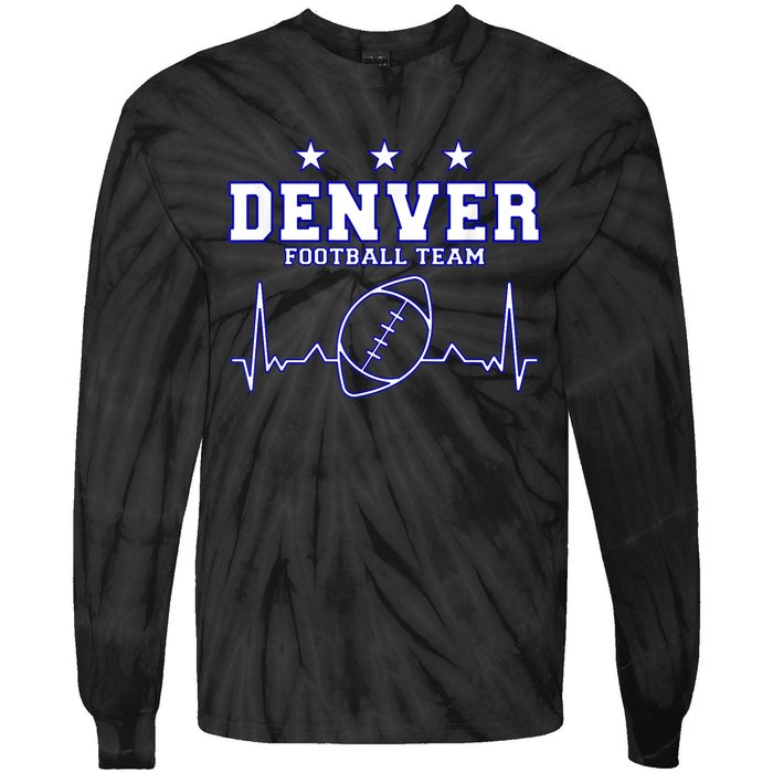 Denver Football Shirt I Football Tshirt I Colorado Bronco Tie-Dye Long Sleeve Shirt