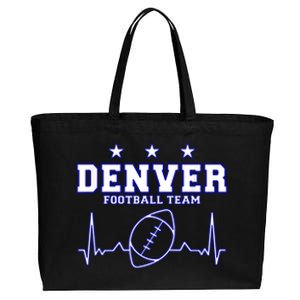 Denver Football Shirt I Football Tshirt I Colorado Bronco Cotton Canvas Jumbo Tote