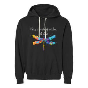 Dragonfly For Spiritual Faith Dragonflies Lovers VNeck Garment-Dyed Fleece Hoodie