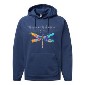 Dragonfly For Spiritual Faith Dragonflies Lovers VNeck Performance Fleece Hoodie