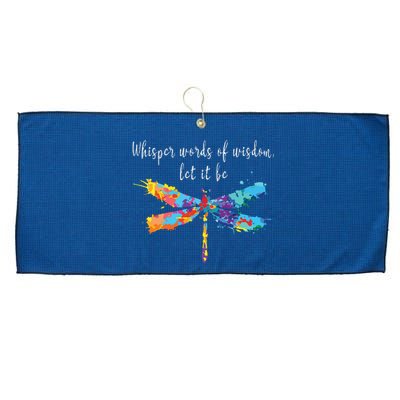 Dragonfly For Spiritual Faith Dragonflies Lovers VNeck Large Microfiber Waffle Golf Towel