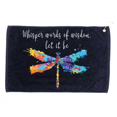 Dragonfly For Spiritual Faith Dragonflies Lovers VNeck Grommeted Golf Towel