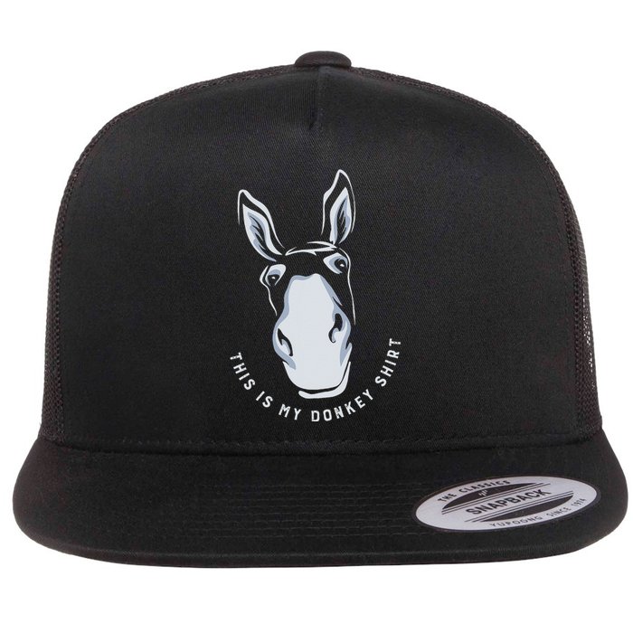 Donkey Funny Saying Cute Mule Farm Animal Flat Bill Trucker Hat