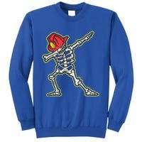 Dabbing Firefighter Skeleton Cool Scary Halloween Costume Great Gift Sweatshirt