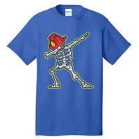 Dabbing Firefighter Skeleton Cool Scary Halloween Costume Great Gift Tall T-Shirt