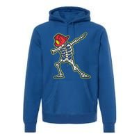 Dabbing Firefighter Skeleton Cool Scary Halloween Costume Great Gift Premium Hoodie