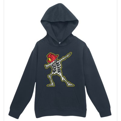 Dabbing Firefighter Skeleton Cool Scary Halloween Costume Great Gift Urban Pullover Hoodie