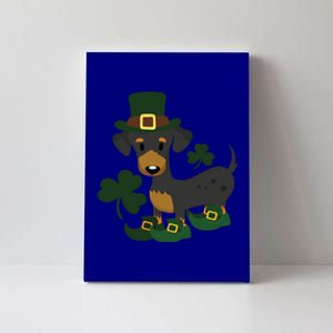 Dachshund Funny St Patricks Day Graphic Wiener Dog Mom Gift Canvas