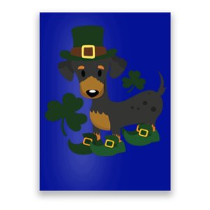 Dachshund Funny St Patricks Day Graphic Wiener Dog Mom Gift Poster