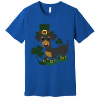 Dachshund Funny St Patricks Day Graphic Wiener Dog Mom Gift Premium T-Shirt