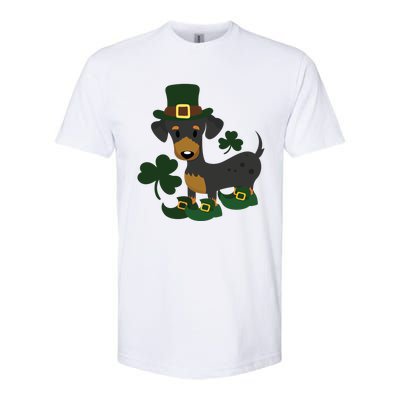 Dachshund Funny St Patricks Day Graphic Wiener Dog Mom Gift Softstyle® CVC T-Shirt