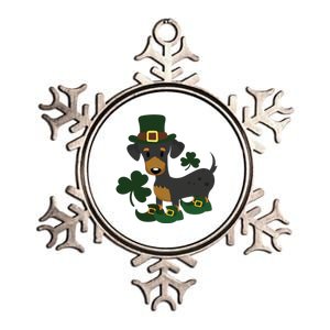 Dachshund Funny St Patricks Day Graphic Wiener Dog Mom Gift Metallic Star Ornament