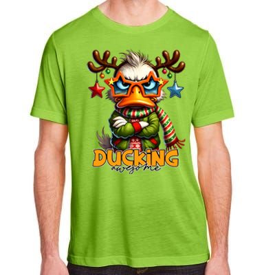 Ducking Funny Sarcastic Grumpy Duck Christmas Adult ChromaSoft Performance T-Shirt