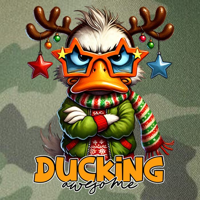 Ducking Funny Sarcastic Grumpy Duck Christmas Legacy Tie Dye Trucker Hat