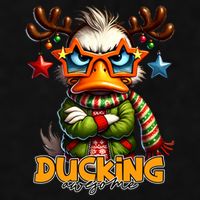 Ducking Funny Sarcastic Grumpy Duck Christmas Ladies PosiCharge Tri-Blend Wicking Tank