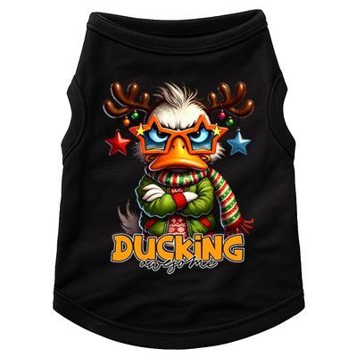 Ducking Funny Sarcastic Grumpy Duck Christmas Doggie Tank