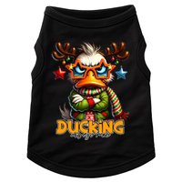 Ducking Funny Sarcastic Grumpy Duck Christmas Doggie Tank