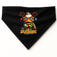 Ducking Funny Sarcastic Grumpy Duck Christmas USA-Made Doggie Bandana