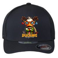 Ducking Funny Sarcastic Grumpy Duck Christmas Flexfit Unipanel Trucker Cap