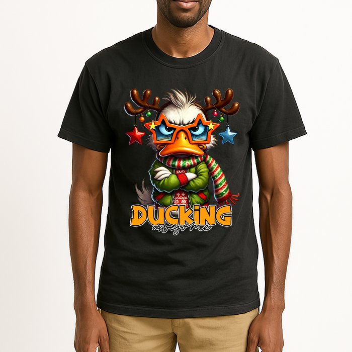 Ducking Funny Sarcastic Grumpy Duck Christmas Tall T-Shirt