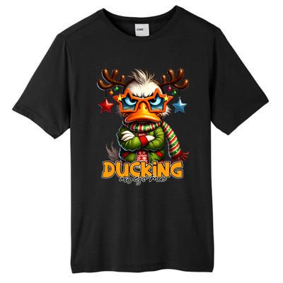 Ducking Funny Sarcastic Grumpy Duck Christmas Tall Fusion ChromaSoft Performance T-Shirt