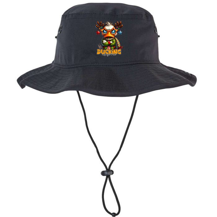 Ducking Funny Sarcastic Grumpy Duck Christmas Bucket Hat