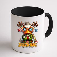 Ducking Funny Sarcastic Grumpy Duck Christmas Coffee Mug