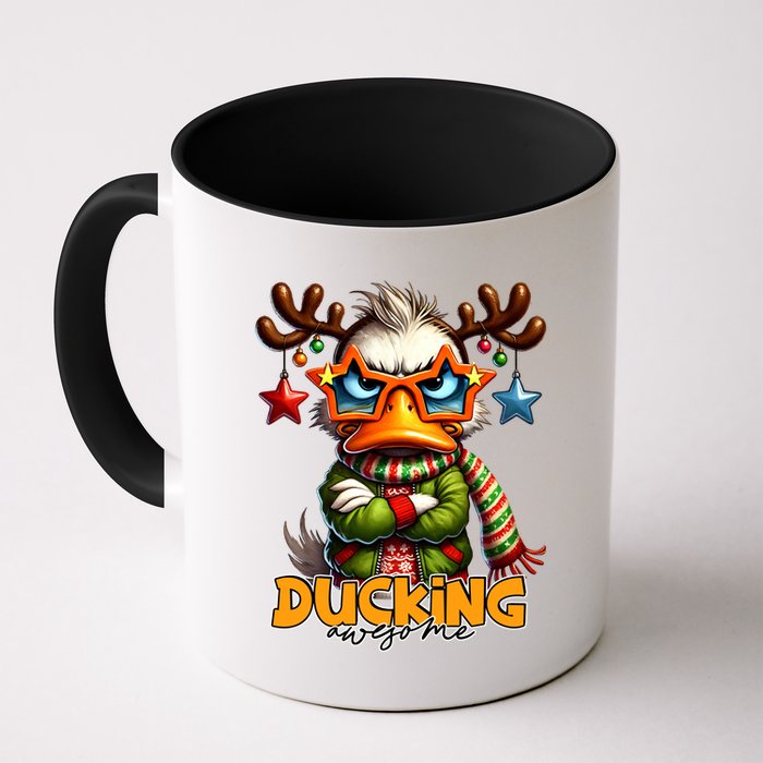 Ducking Funny Sarcastic Grumpy Duck Christmas Coffee Mug