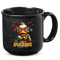Ducking Funny Sarcastic Grumpy Duck Christmas 15oz Campfire Ceramic Mug