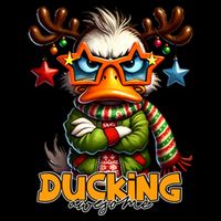 Ducking Funny Sarcastic Grumpy Duck Christmas Ladies Essential Flowy Tank