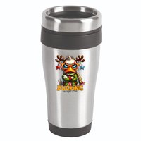 Ducking Funny Sarcastic Grumpy Duck Christmas 16oz Travel Tumbler